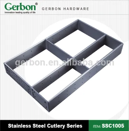 gery color Stainless Steel Cutlery Tray