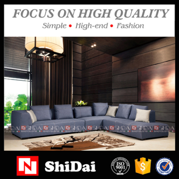 Competitive price modern densign fabric corner living room furniture sofa