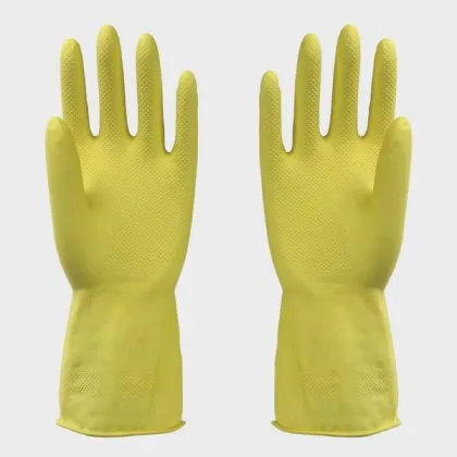 Latex Household Rubber Gloves Lined / Unlined Latex Hand Gloves
