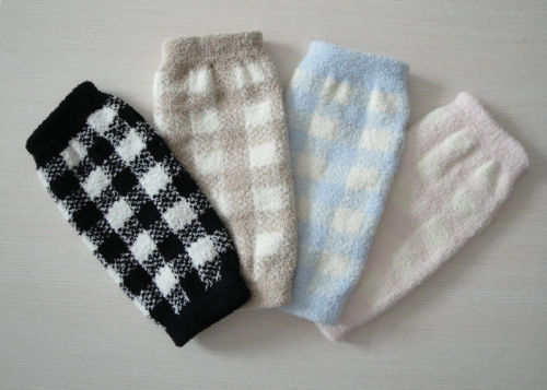 Warm Argyle Long Knitted Arm Warmer Fingerless Gloves With Hand Link For Girls