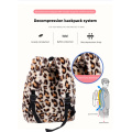 Plush leopard print Backpack Toddler Baby Girl Boy School Bag for kids school bags