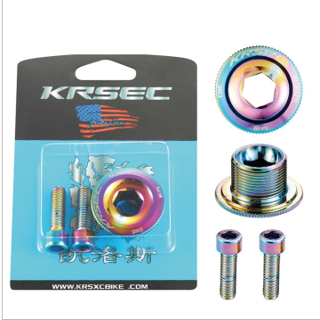 MTB Crankset用のカラフルなKRSECクランクカバースクリューキャップM18/M20