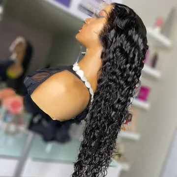 Yeswigs Deep Curly Wave Raw Indian Virgin Human Hair Hd Lace Front Wig Pre Plucked Transparent Full Lace Frontal Wig Human Hair