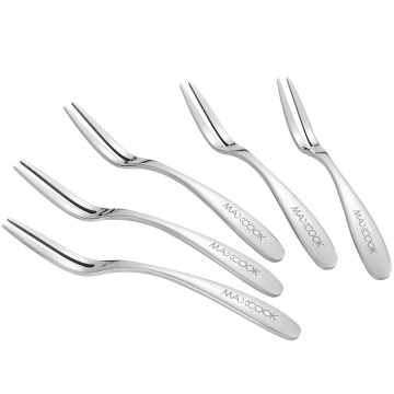 MaxCook कोरियाई 304 स्टेनलेस स्टील फल कांटे सेट - 5pcs