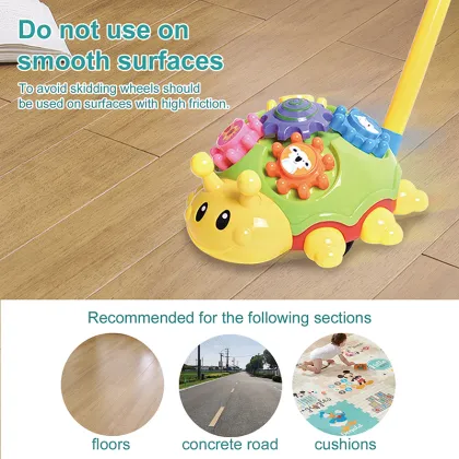 Plastic Cartoon Dinosaur Airplane Design Hand Pull Walker Toys for Children