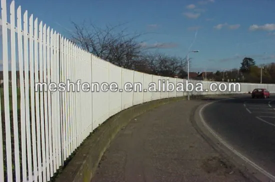 White Polyester Powder Coated palisade fences and gates