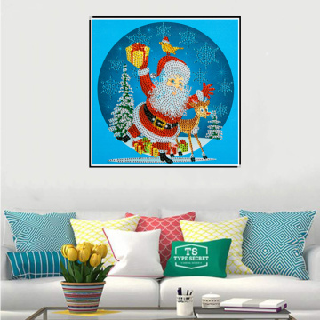 Peinture de diamant en cristal en forme de peinture de santa claus