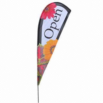 12ft Tall Tear Drop Flags with Printing on Both Sides, Free Carry Bag