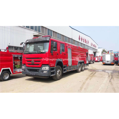 Howo water foam fire fighting truck