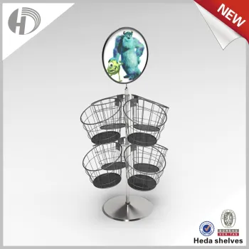 New Design Metal Basket Toy Display Rack Doll Stand