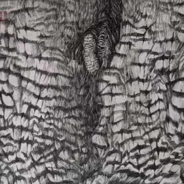 Pen painting creation "Pregnancy"
