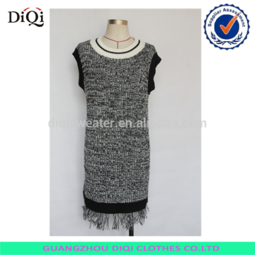 Trendy knitting pattern sweater dress for women