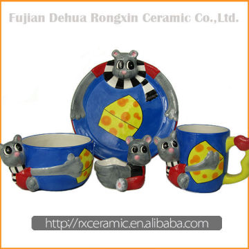 Made in China Ceramic Cartoon Aninmal children's tableware