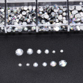 New Multi-Size Nail Rhinestones 3D Crystal AB Clear DIY Nail Art Decorations Silver Rivet Rhinestone Akcesoria Do Paznokci