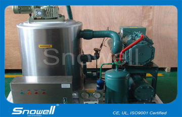 2t/d Commercial Seawater Ice Machine For Seafood Preservation , 1.8 - 2.6mm Ice Thickness