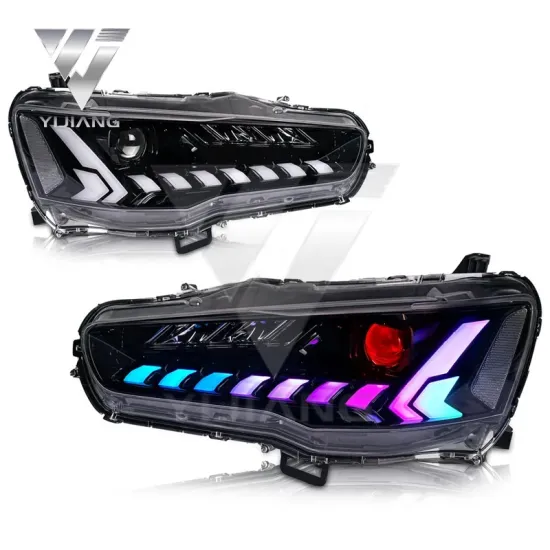 LED RGB DRL Dynamic Turning Light Front Lamp for Mitsubishi Lancer EVO X 2008-UP Headlights