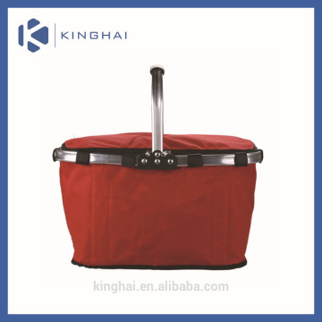cooling picnic basket/insulated collapsible cooler basket/cooler shopping basket