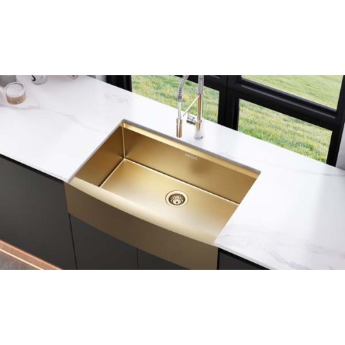 Skutella waħda fardal magħmula bl-idejn quddiem nano kċina sink