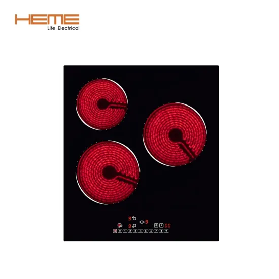 China Manufacturer 45cm Infrared 3 Burner EGO Ceramic Glass Built-in Electric Cooktop