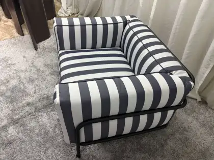 Modern Outdoor Furniture Patio Seating Striped Garden Chair