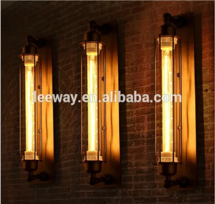 Vintage industrial punk metal flute wall lamp designs for bedside/hotel/coffee shop