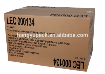 Customed black text printed corrugated box