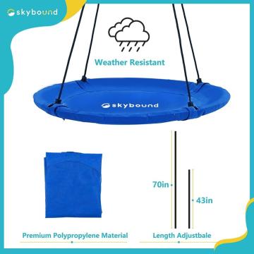 SkyBound 39 Inch Tree Swing Saucer Swing Blue