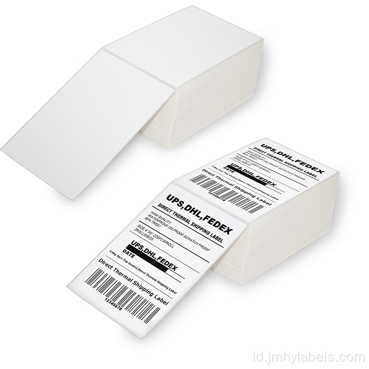 Label Pengiriman Fanfold 4 × 6 untuk Printer Termal Langsung