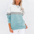 Frauen Crewneck Farbblock Sweatshirt