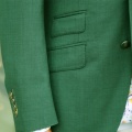 ชุดสูทผ้าขนสัตว์สีเขียวระดับพรีเมียมพร้อมกางเกงธุรกิจแบบสั่งตัด