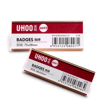 Custom RTS Acrylic Name Badges with Pin