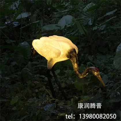 Outdoor Red-crowned Crane Landscape Lights