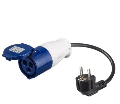 ZNPON 16A Schuko Plug to Industrial Socket Adapter
