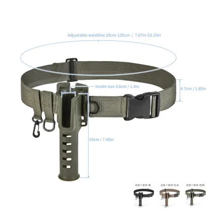 Portable Adjustable Waistline Fishing Rod Holder Bracket