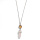 fish's scales hexagonal prism Rose Quartz Necklace