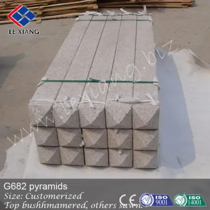 G682 yellow granite pyramids