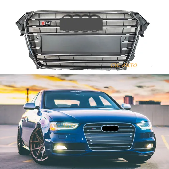 Front Bumper Grille S4 ABS Chrome Black Silver for Audi A4 B8 2013-2015