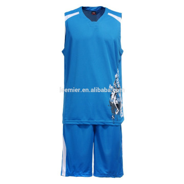 Blue color basketball jersey uniform