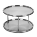 Round Stainless Steel 2 Tier Lazy Susan Turntable