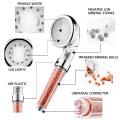 Bathroom 3 Colors Temperature Control Romantic LED Shower Head 7 Color Automatically Flashes Ionic Filter LED Shower Head