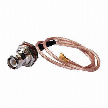 RF Pigtail Cable, IPEX to RP TNC Bulkhead Female with Rated Voltage of 60V AC