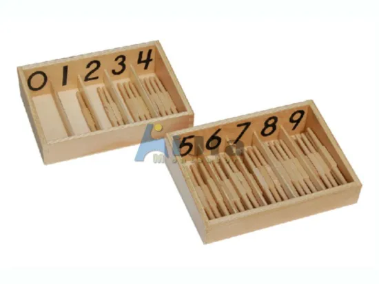 Montessori material Spindle Box With 45 Spindles montessori Educational toy