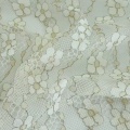 Tessuto di pizzo floreale in nylon con filo metallico