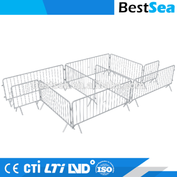 Steel portable traffic crowd control barrrier