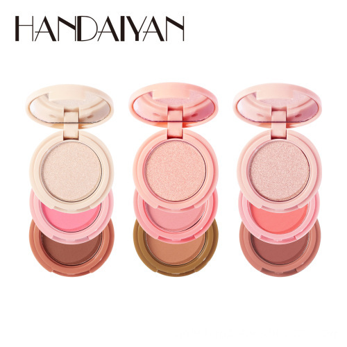 Vegan Makeup: HANDAIYAN Face 3-in-1 Highlight, Blush, Contour, and Bronzer Set