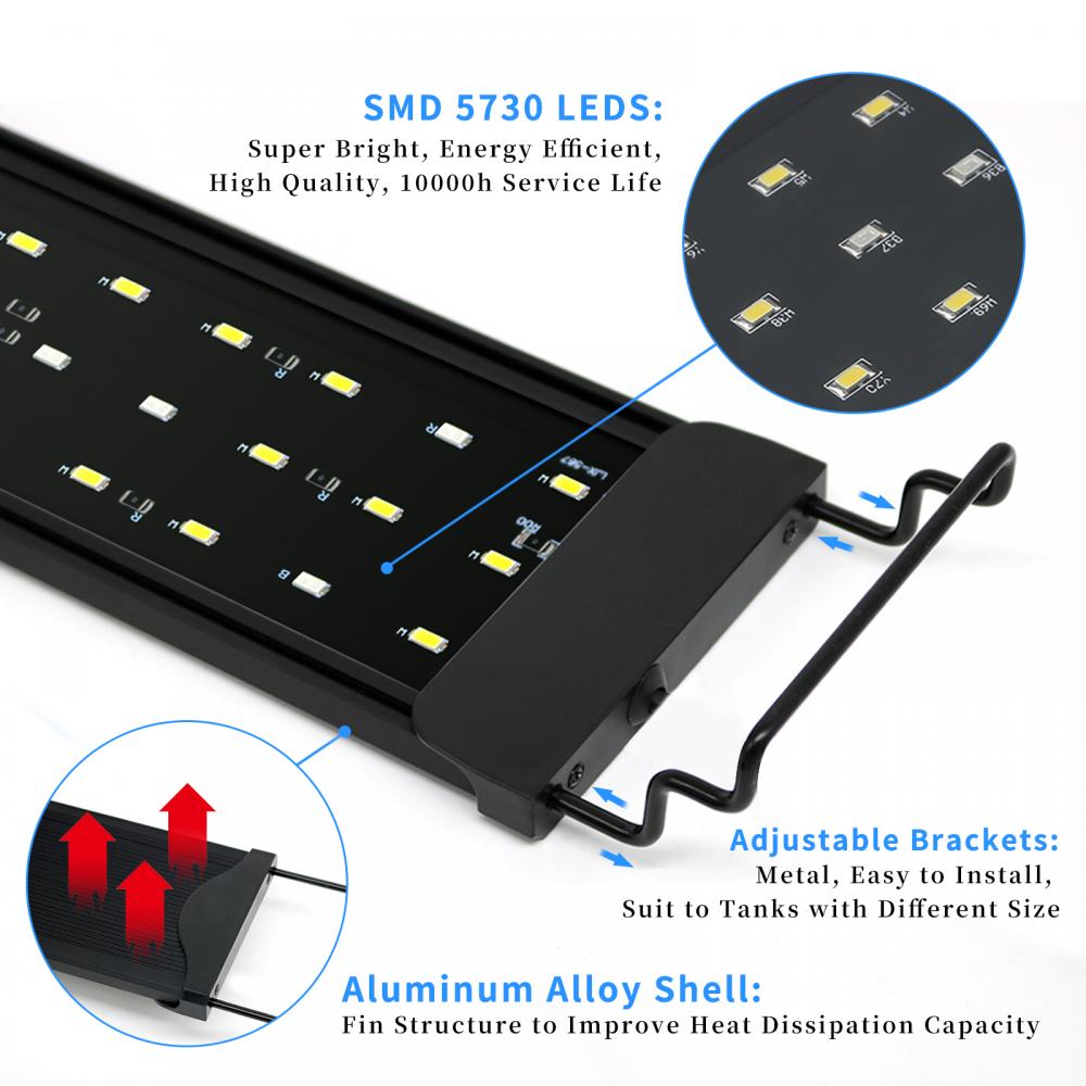 الخضروات الطيف الكامل المتزايد LED ضوء النمو 8