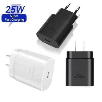 25 W PD USB C ładowarka ścienna - Super Szybka ładowarka dla 25-45 watów z wtyczkami US/EU i kablem PD typu C