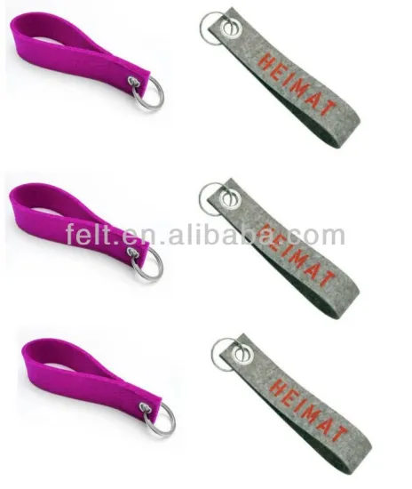 Polyester felt fabric keychain