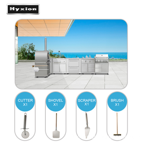 Hyxion outdoor kitchen new design modulars stainless steel silver colour bbq grill