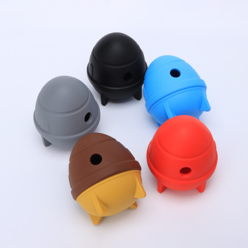 Interactive Teething Bite-Resistant Puzzle Rocket-Shaped Silicone Dog Toy